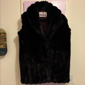 Black Faux Fur Vest